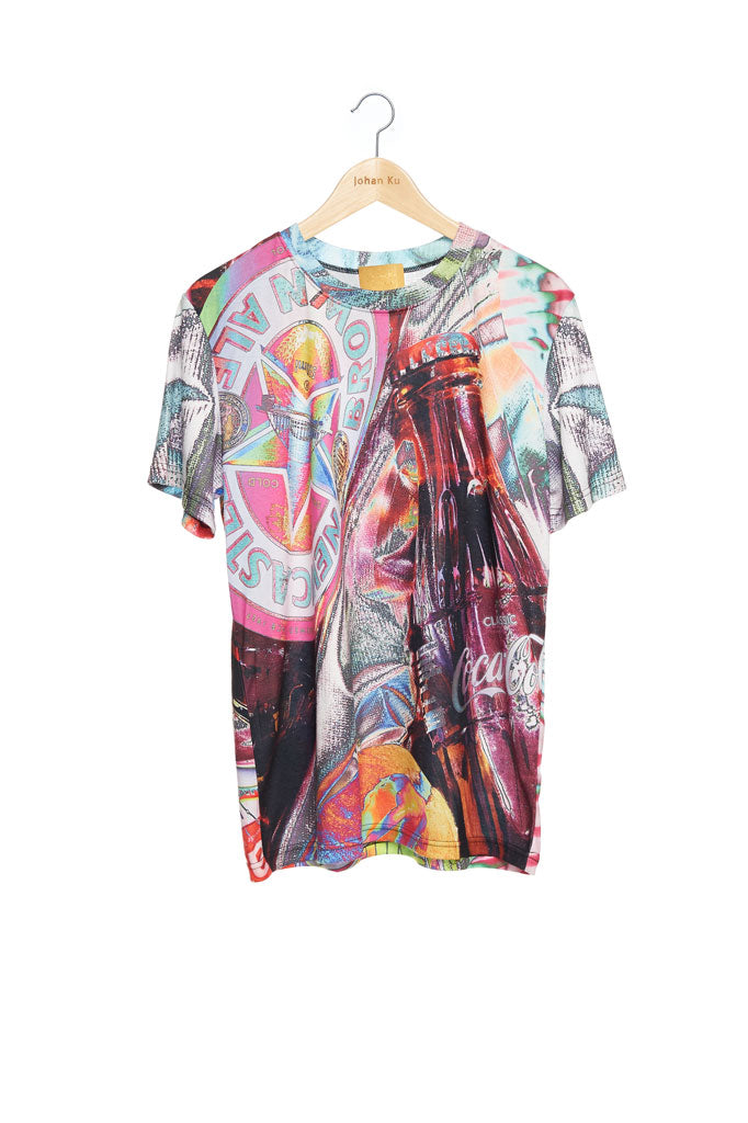Andy Collection- British Supermarket Inspired Full Print T-Shirt - Glasses(Bright) - Johan Ku Shop