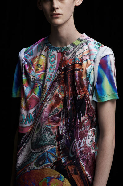 Andy Collection- British Supermarket Inspired Full Print T-Shirt - Glasses(Bright) - Johan Ku Shop