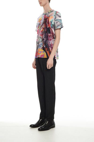 Andy Collection- British Supermarket Inspired Full Print T-Shirt - Glasses(Bright) - Johan Ku Shop