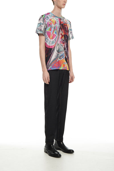 Andy Collection- British Supermarket Inspired Full Print T-Shirt - Glasses(Bright) - Johan Ku Shop