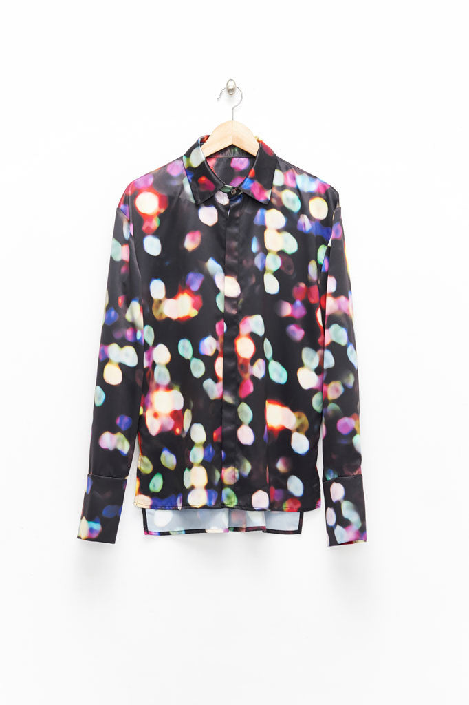 Slade Collection- Velvet Goldmine Inspired Printed Dots Shirt - Johan Ku Shop