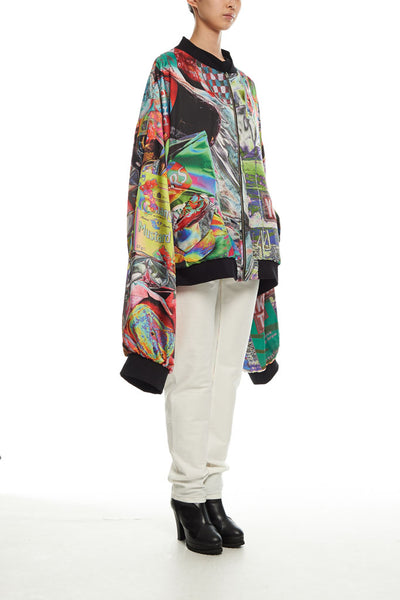 Andy Collection- Double Face Over-sized Graphic Coat - Johan Ku Shop