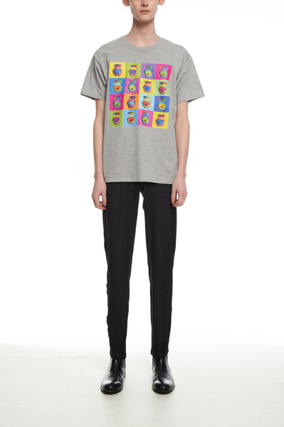 Andy Collection- Pop Art Muilti Squared Marmite Graphic T-Shirt - Gray - Johan Ku Shop