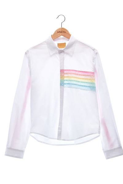 Elioliver Collection- Pastel Rainbow Details Short Shirt - Johan Ku Shop