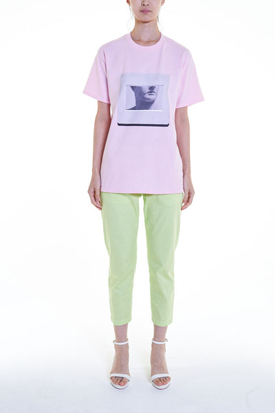 Elioliver Collection- "Sculpture in Slide" Graphic T-Shirt - Pink - Johan Ku Shop