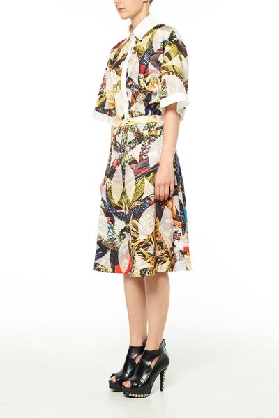 Elliot Collection- Woodstock Inspired Print A-Line Skirt - Johan Ku Shop