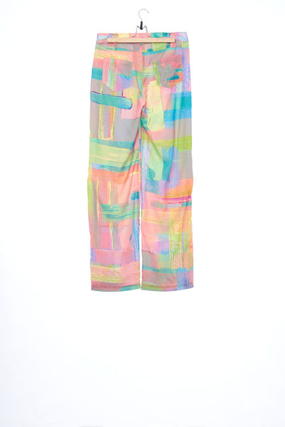"The Painters" Collection- Abstract Paint Printed Wide Trousers