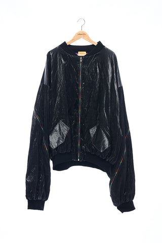 Sean Collection- BPM Inspired Patent Leather Effect Over-sized Jacket.