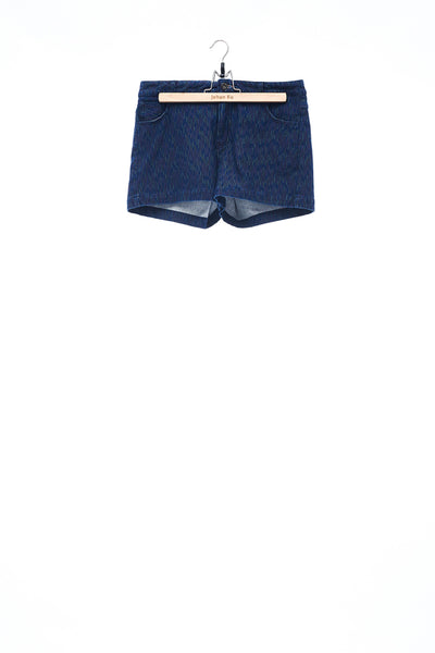 Sean Collection- Vertical Stripe Knitted Jeans Hotpants