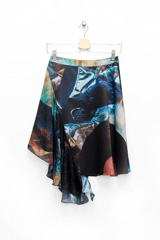 Slade Collection- Velvet Goldmine Inspired Asymmetry Skirt - Johan Ku Shop